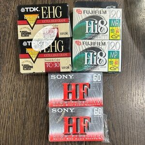 Fujifilm and TDK Cassette Tape Collection Unopened
